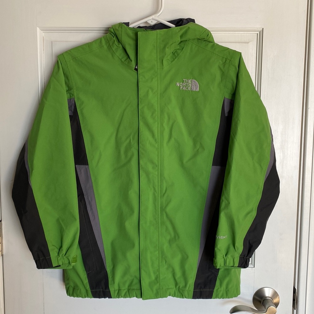 The North Face Youth Windbreaker/Outer Shell Jacket - Green - Medium (10/12)